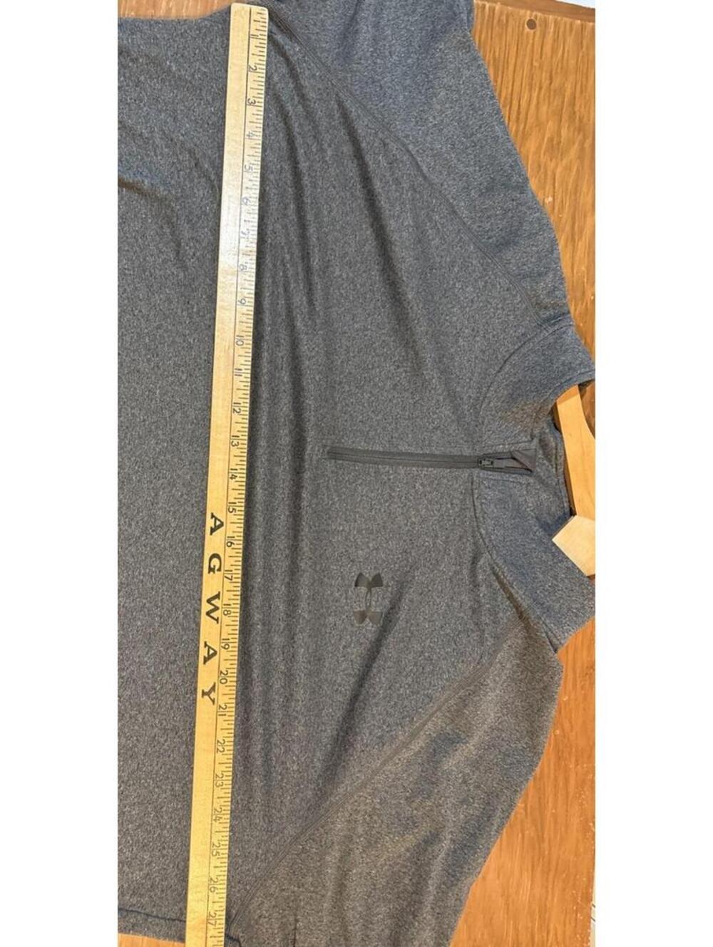 Lot of 2 Under Armour HeatGear Mens Long Sleeve 1/4 Zip Pullover Shirts Gray 3XL - Picture 8 of 9
